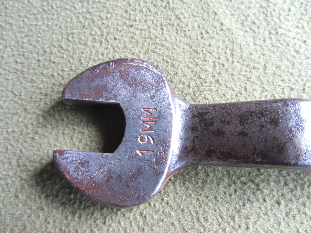 Vintage Open ended cranked Podger Spanner 19mm