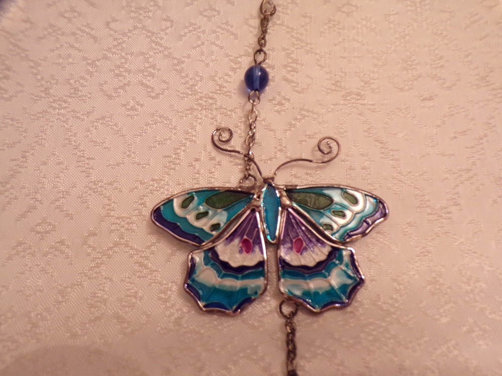Butterfly Suncatcher Blue, Purple, Pink & White