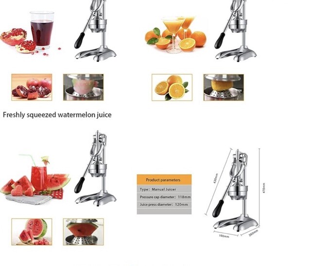 Citrus juicer, Bar up,