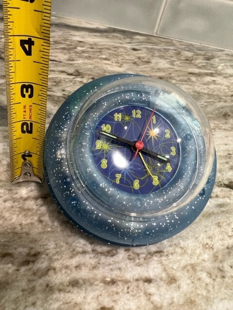 Bubble Desk Clock Hands Glow Star Design Plastic Works