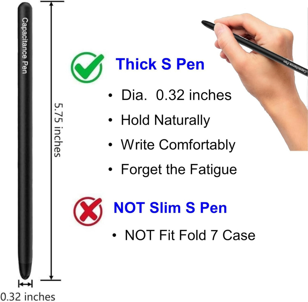 S Pen for Galaxy Z Fold 7, Supporting Both Internal & External Screen, Z Fold 7