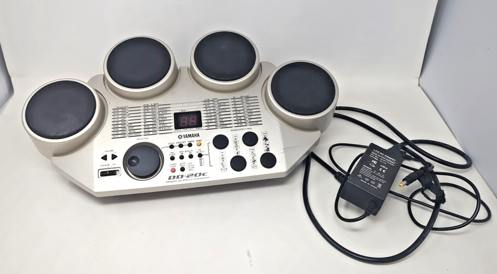 Yamaha DD-20C Digital Percussion Drum Machine w/ charge cable Tested Working