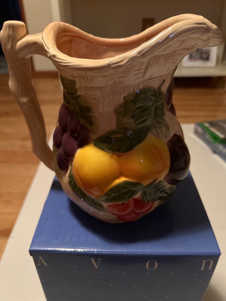 Avon Golden Orchards Eathernware Pitcher