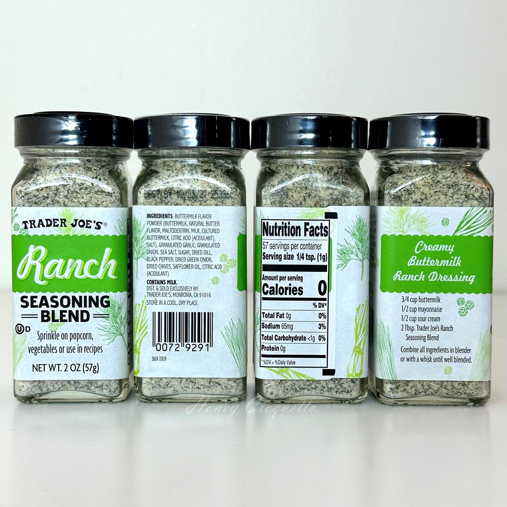 4 Pack Trader Joe's Ranch Seasoning Blend 2 Oz Each