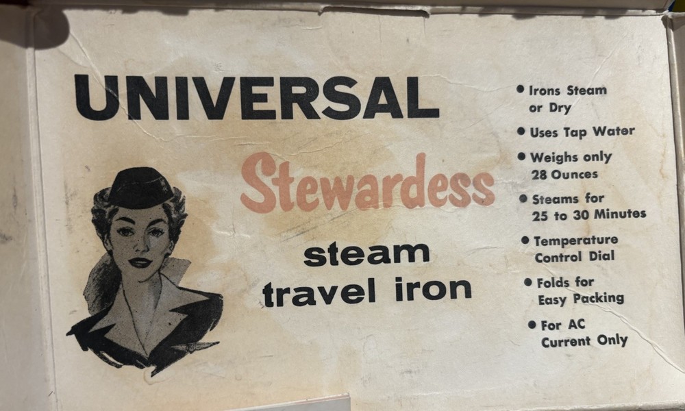 General Electric Travel Steam Iron Tested & WORKING