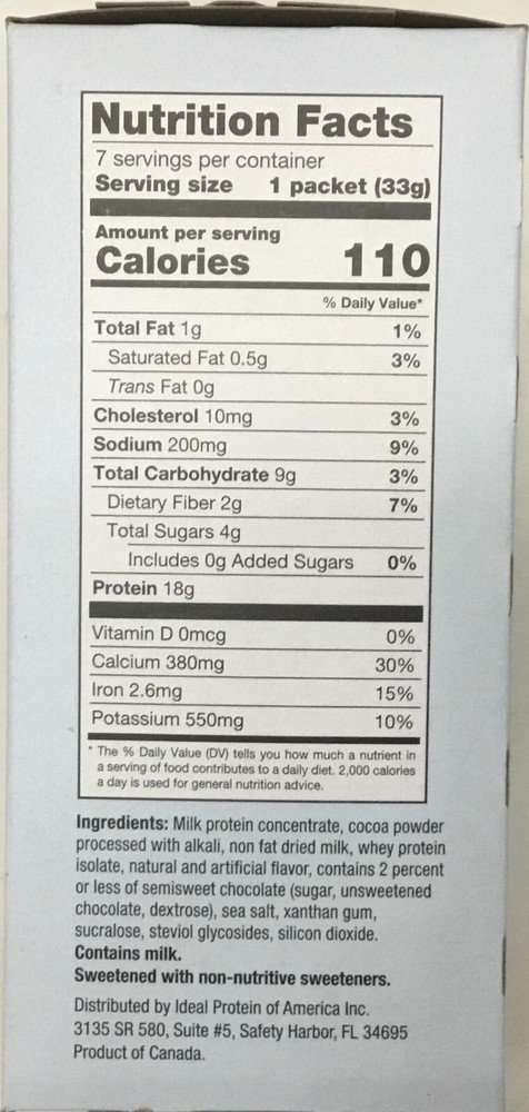Ideal Protein Chocolate Smoothie Mix - 7 packets