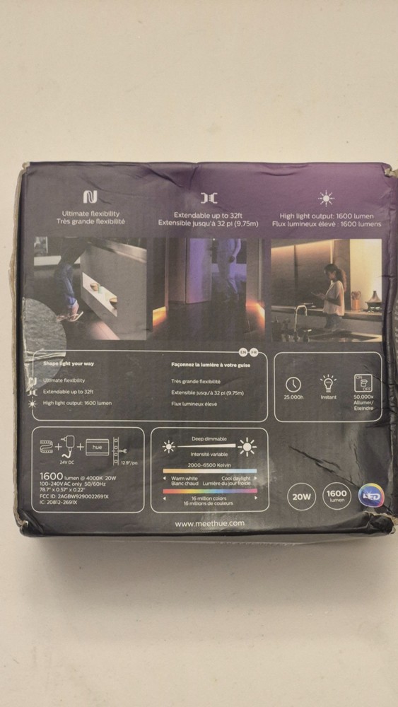 Philips Hue Lightstrip Plus 2 m Bluetooth Zigbee Smart LED Strip Kit 55531