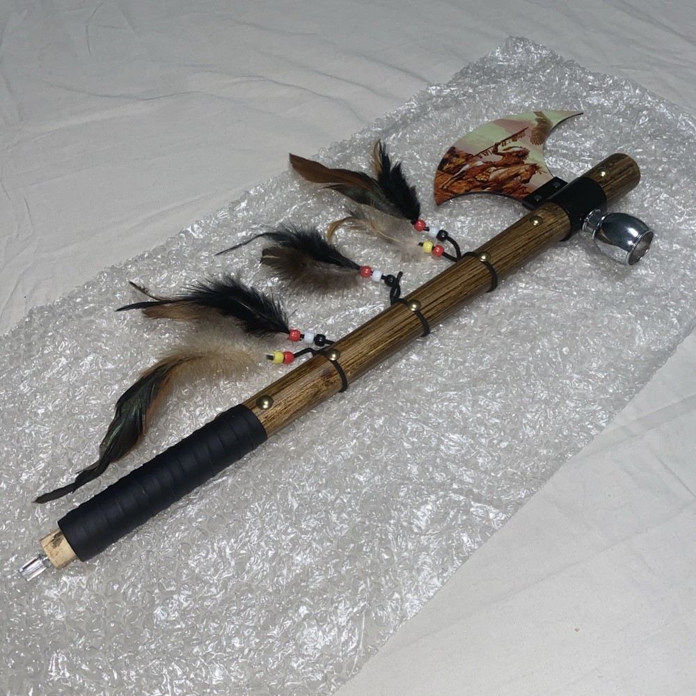 Replica Native American-Style 20" Tomahawk W/ Functional Piece Pipe