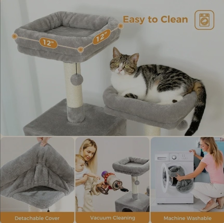 73"Cat Tree for Cats Multi Level Play Tower Condo Cat Scratching Post
