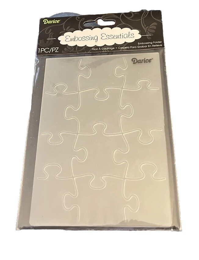 Darice Embossing Essentials Folder Puzzle Pattern Fun  To Do ! 1218-100
