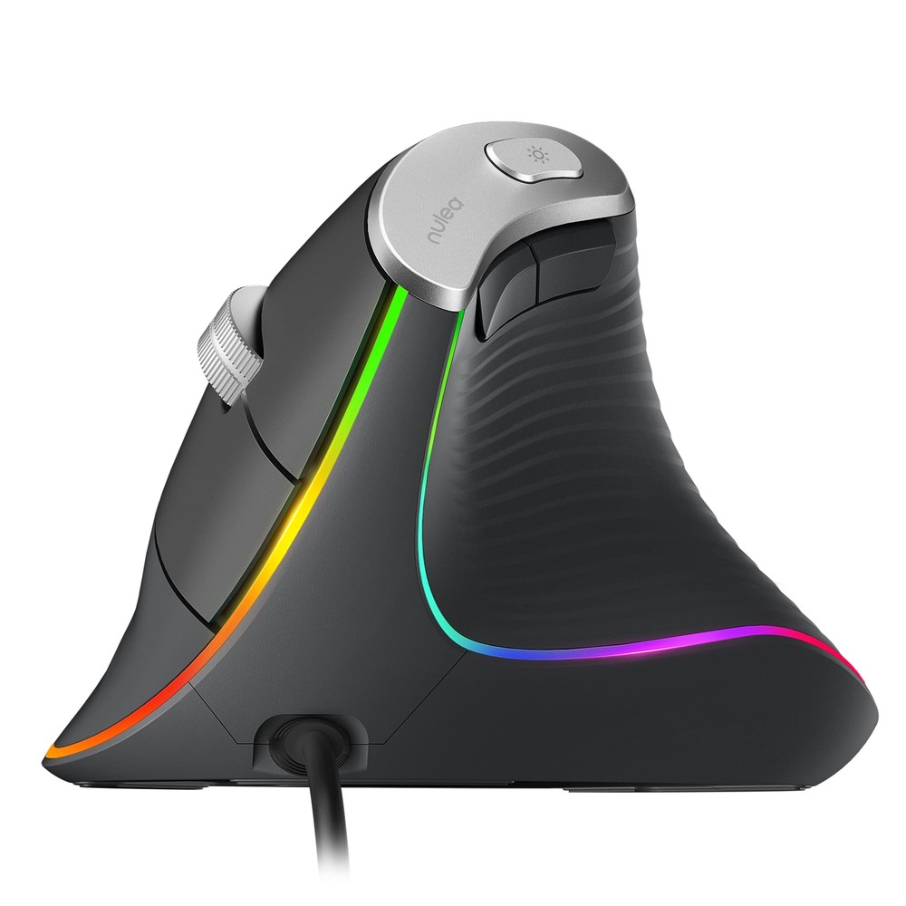 Nulea M504 Wired Vertical Mouse USB Ergonomic Optical Mouse with 4 Adjustabl