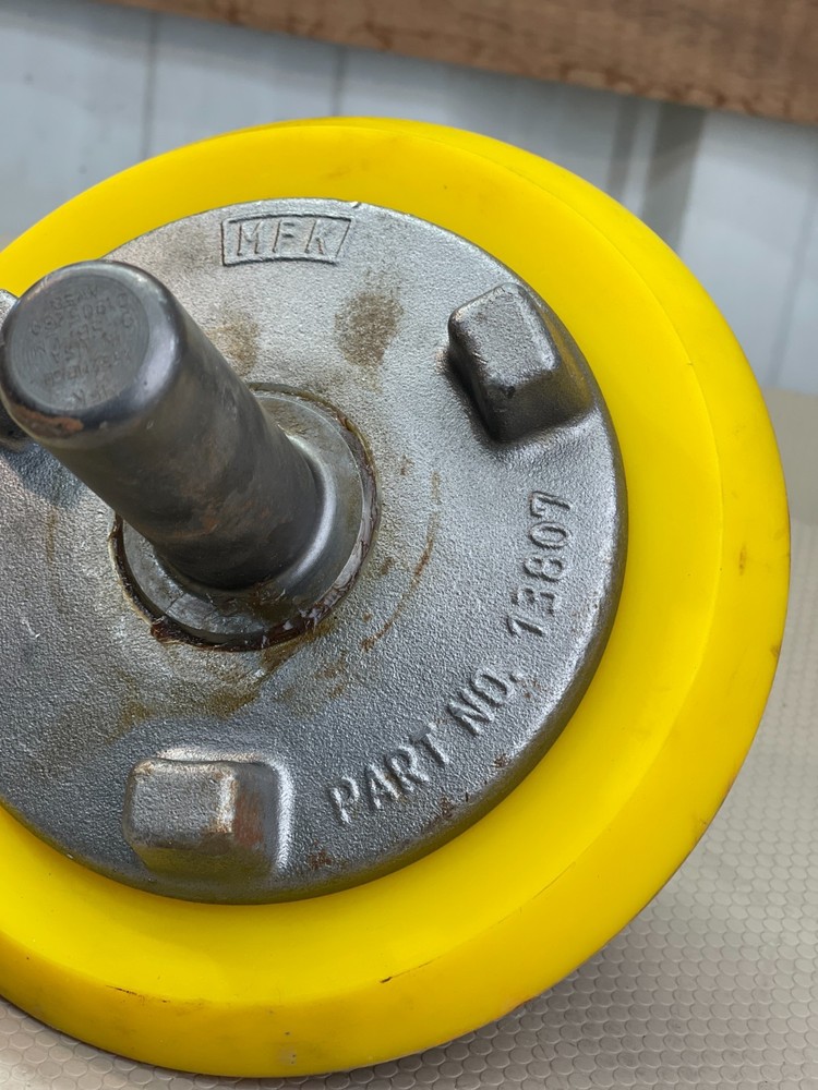 NFK 13807 Yellow Polyurethane Roller Wheel Guide Load Roller