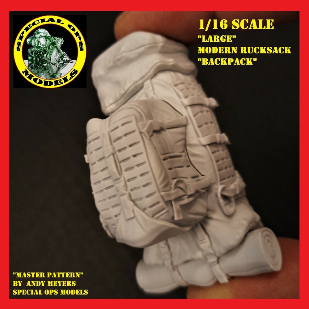 1/16 scale Modern Molle Rucksacks (BACKPACKS) "LARGE" Assault Backpack style #C