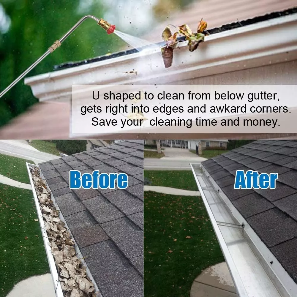 4000PSI High Pressure Washer Extension Wand Replace Lance Gutter Cleaner Nozzle