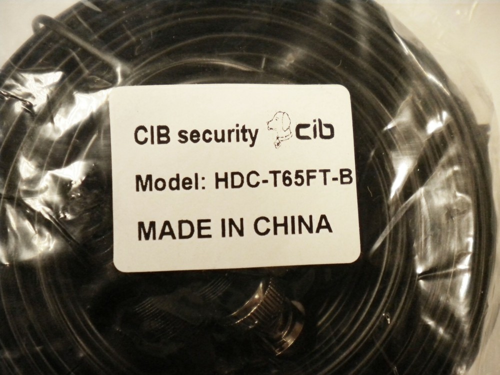 65FT BNC Connector Video Extension Cable Lead For CCTV Security Camera