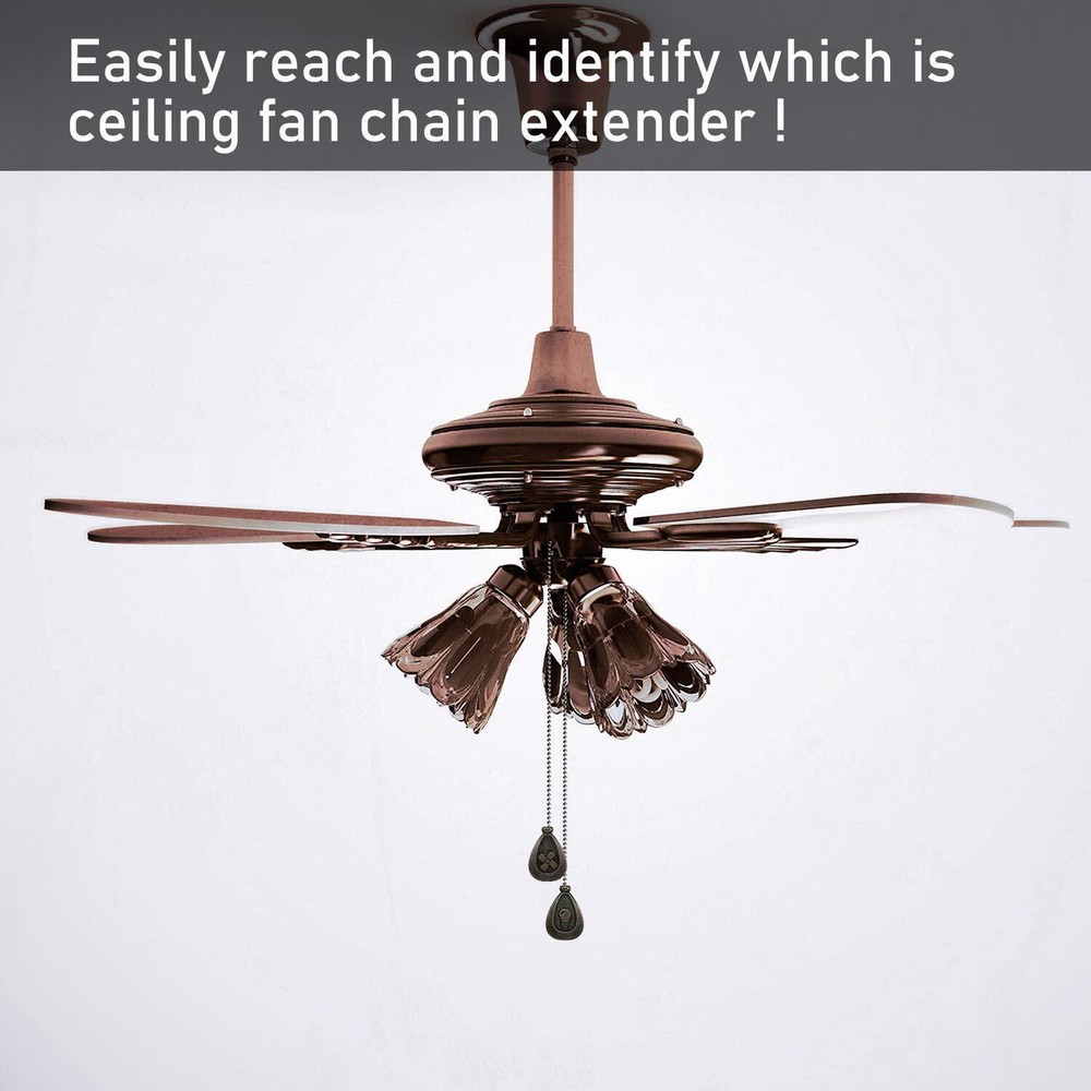 Pull Chains Decorative Extension Chain Pendant for Ceiling Lamp Fan, 4 Pack
