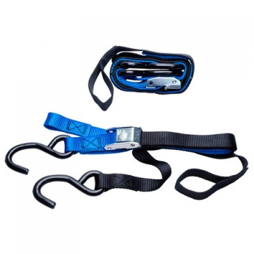 Progrip Soft-Grip Tie Downs w/Soft Hook Black/Blue 62-0054