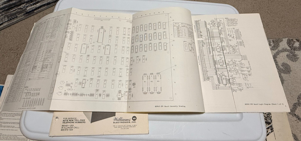 1981 WILLIAMS STARGATE VIDEO GAME DRAWING SET/INSTRUCTION MANUALS