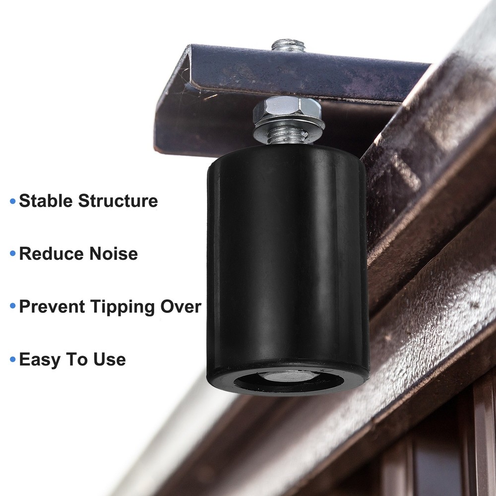 2Pack Slide Gate Guide Roller 2"x2-3/4" Nylon Sliding Gate Support Black