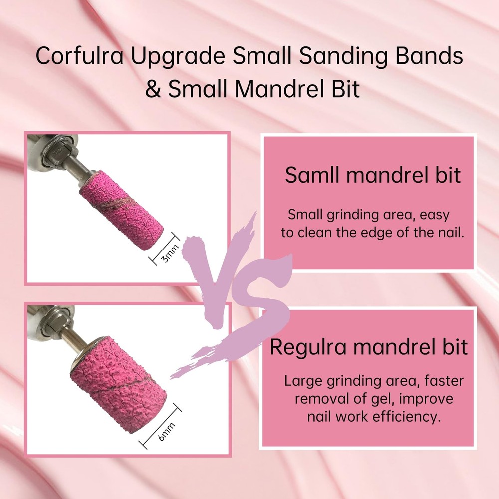 Sanding Bands for Nail Drill Nail Drill Bits Set, Small Sanding Bands with 2