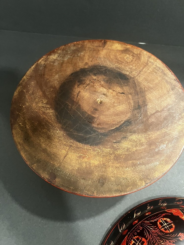 Afghani Spice Bowl Red And Black Vintage