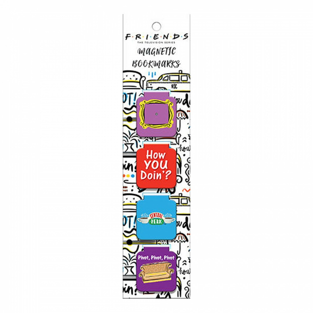 Friends Magnetic Bookmarks White