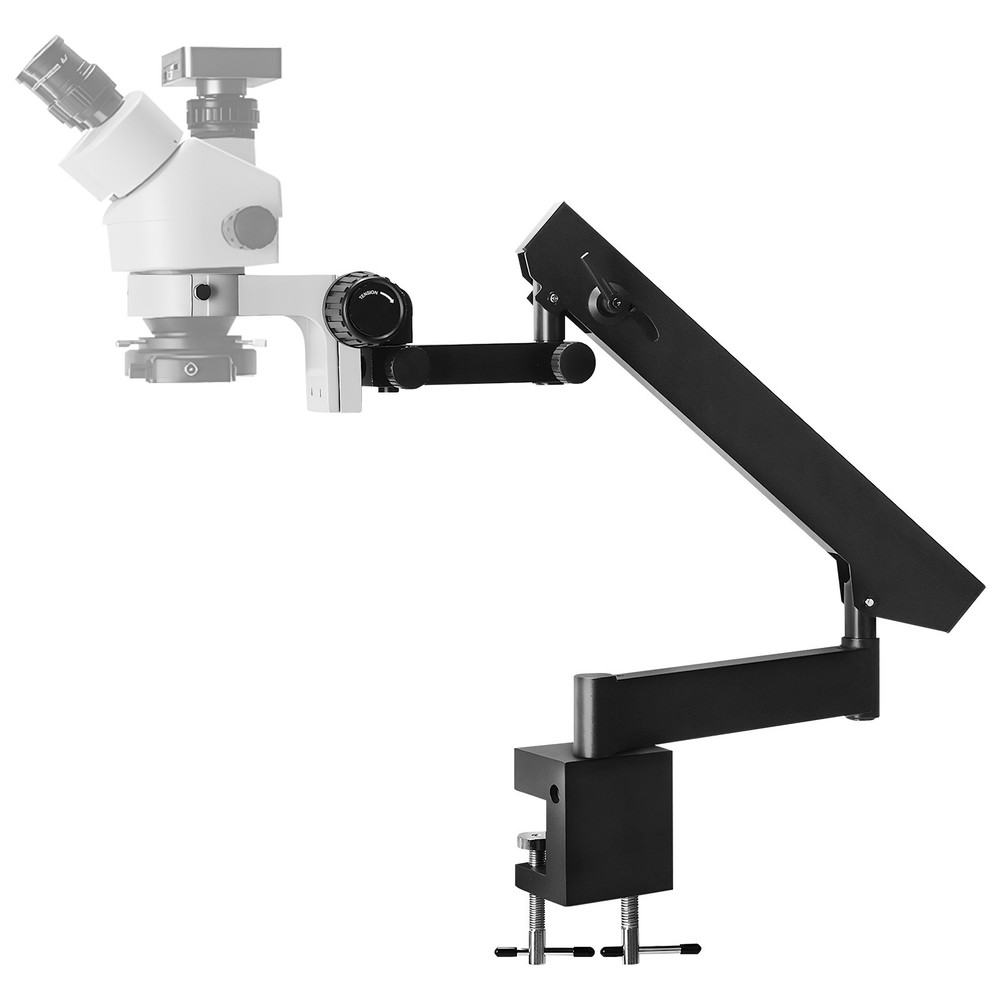 Foldable Bracket with Table Clip Stereo Trinocular Stand for Digital Microscope