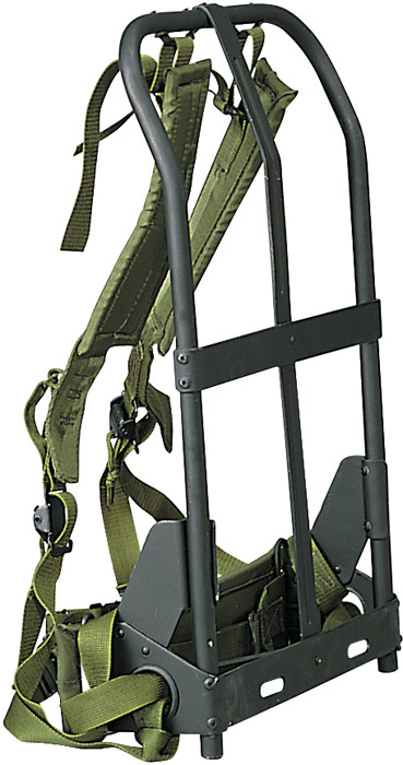 Black Alice Pack Frame with Olive Drab Straps & Kidney Pad