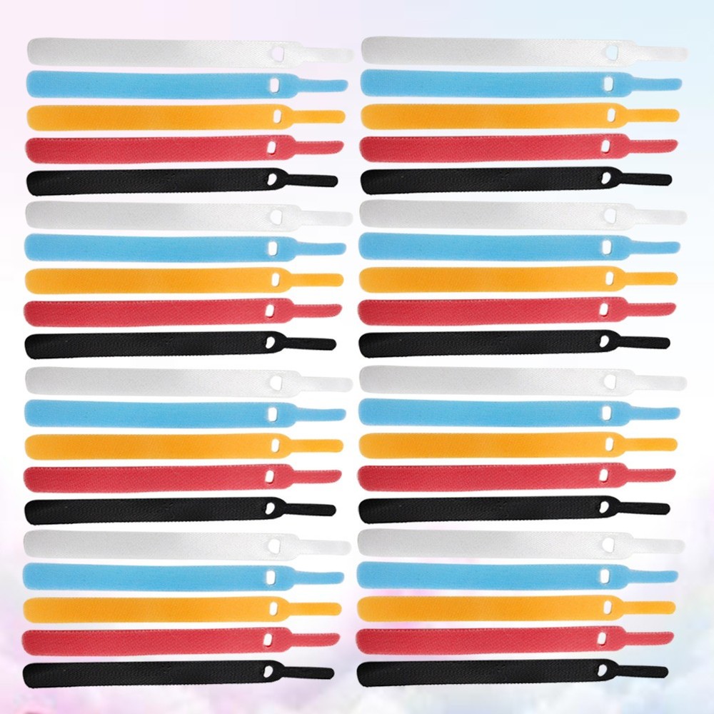 100 Pcs Nylon Cable Ties Sticker Type Power Cord Bundle Tool