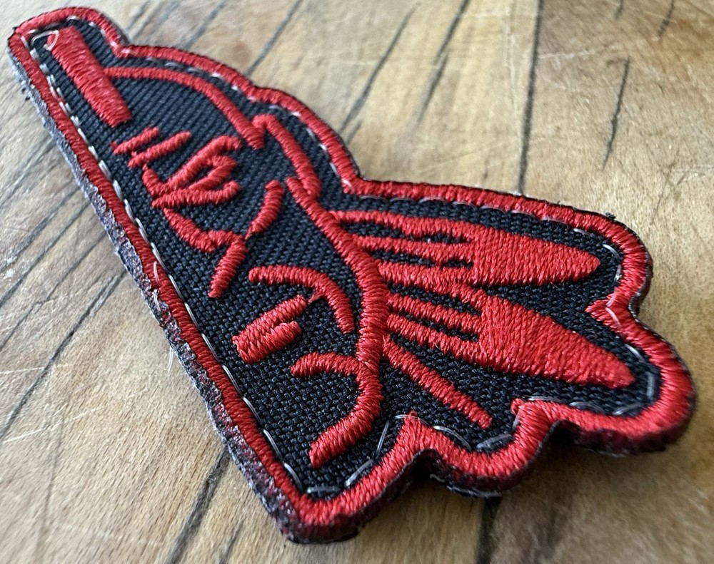 Half Face Blades Logo Patch Black & Red Variant