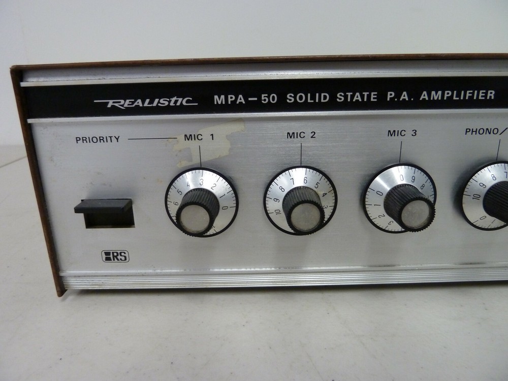 Vintage Realistic MPA-50 Solid State P.A Amplifier