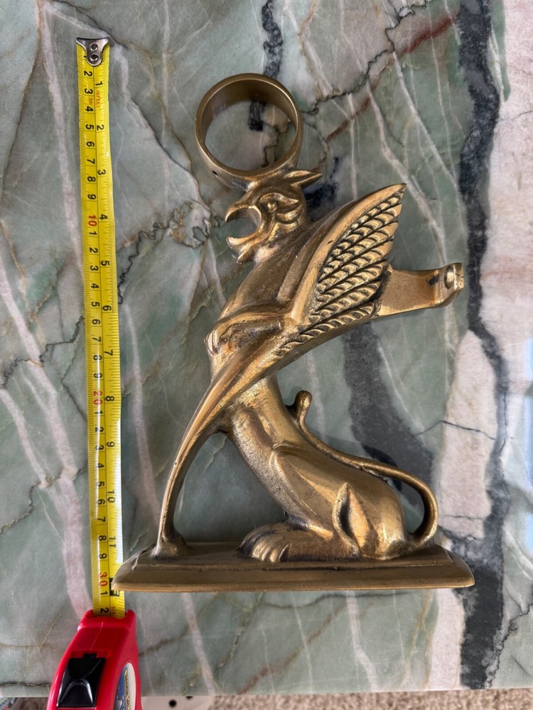 Four Never Used Antique solid Brass GRIFFIN/GARGOYLE FOOT RAIL BRACKET'S