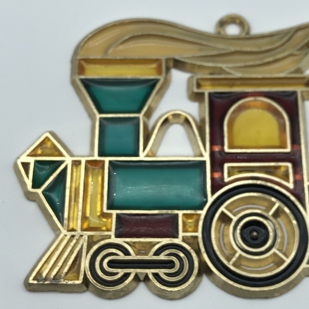 Vintage Train engine suncatcher ornament