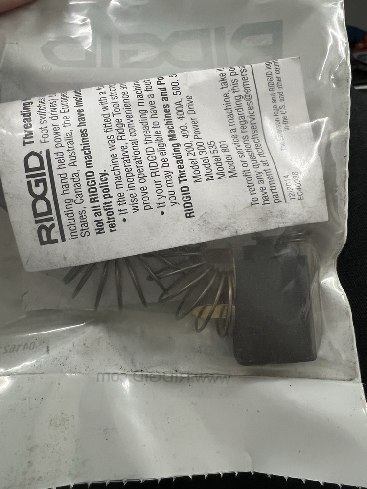 Ridgid 44540 E1491 144-1 Replacement Motor Brush Assembly Set