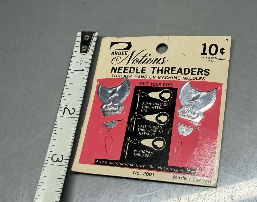 Vintage Ardee Notions Needle Threader Package Japan