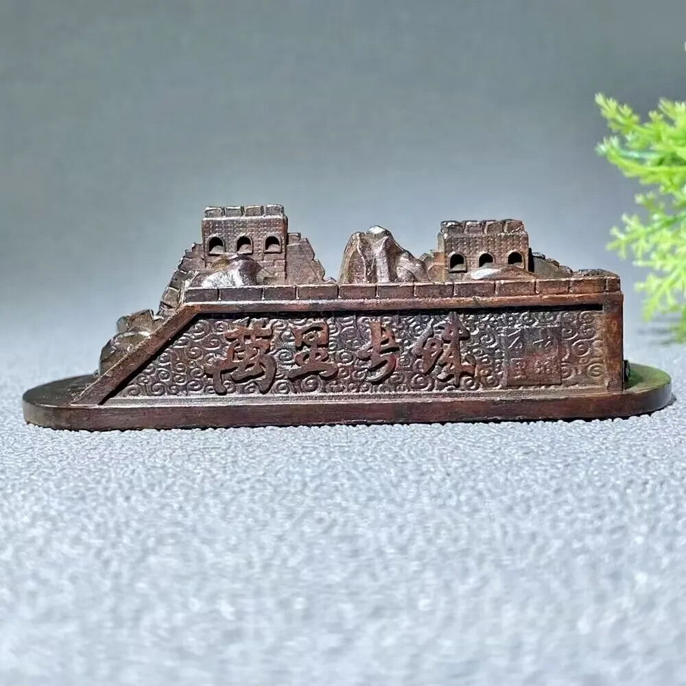 Copper China Great Wall Model Statue Classical Architecture Souvenirs Decoration