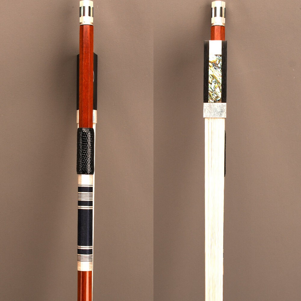 Professional Master Pernambuco Violin Bow 4/4 Stiff Stick Ebony Silver Fitted