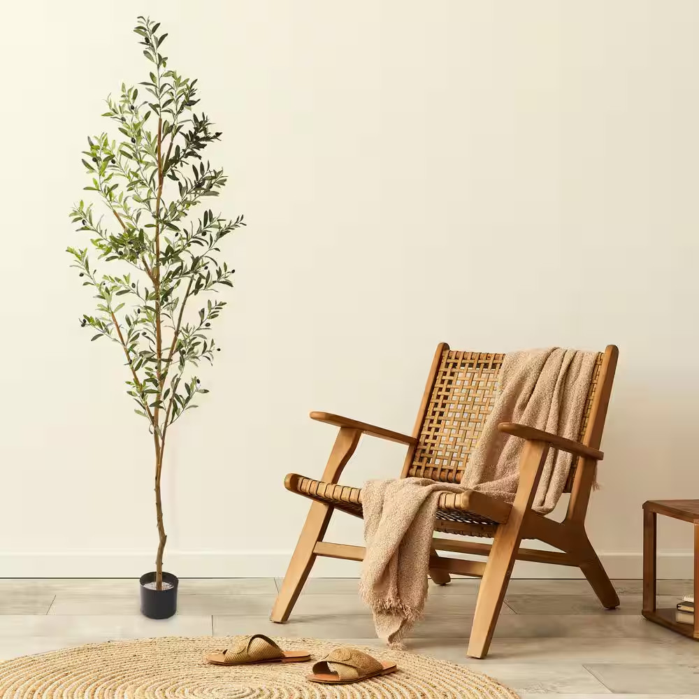 Indoor 82 In. Artificial Olive Tree
