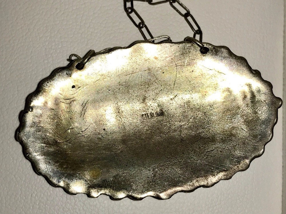 Vintage Sterling Silver Scotch Bottle Label