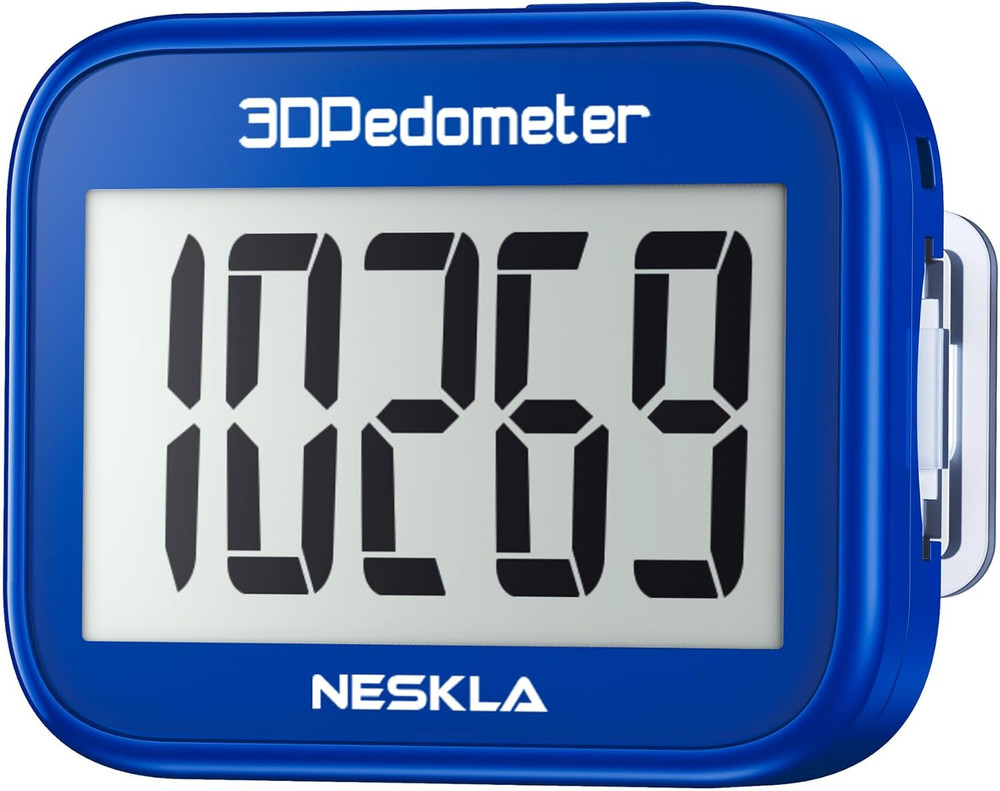 3D Pedometer for Walking, Simple Step Counter with Large Digital Display, Step T