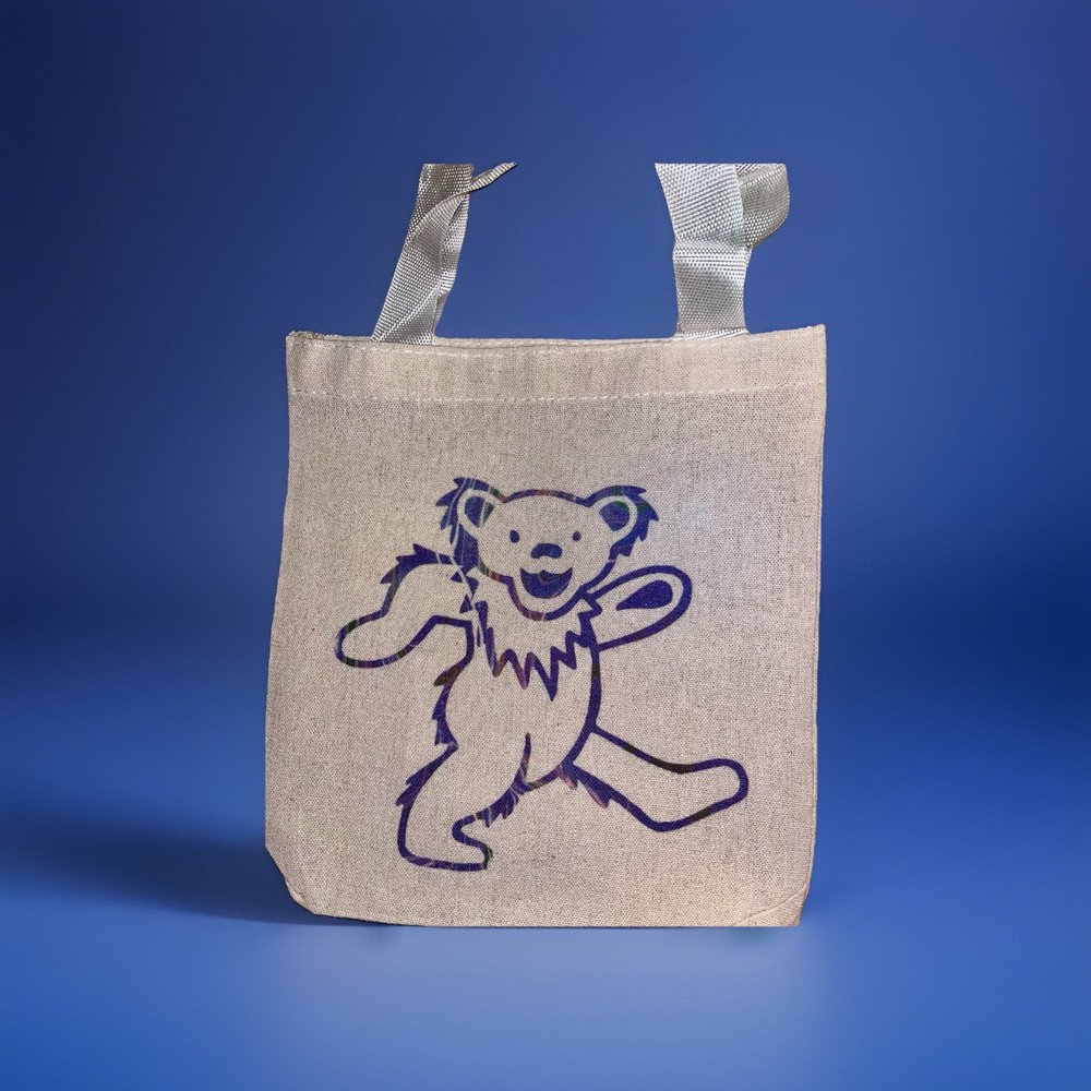 Handmade Grateful Dead Dancing Bear Canvas Bag
