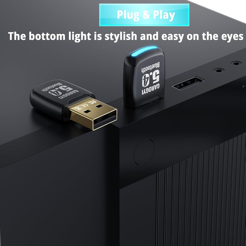 Mini USB Bluetooth 5.4 Dongle for PC & Laptop - Stable, Multi-Device Connections
