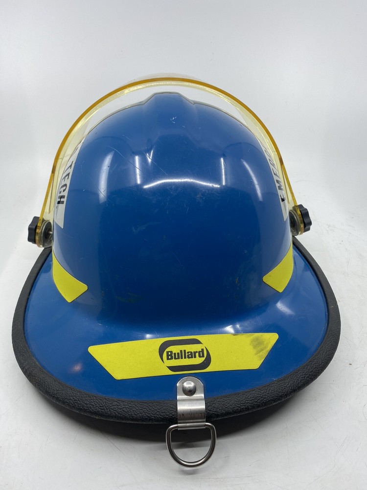 Vintage Bullard Firedome Med Tech Fire Helmet w/ Interior Lining & Face Shield