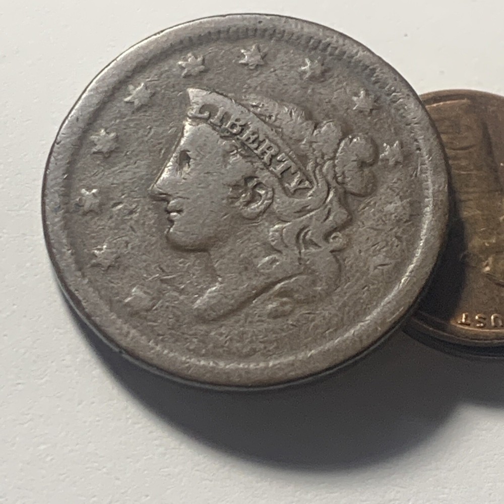 1839 1c Matron Head Large Cent *Silly Head*