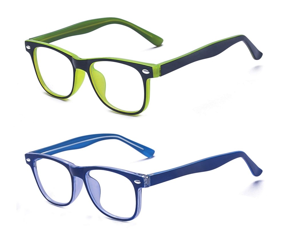 2 Pack Kids Computer Blue Light Blocking Glasses for Boys and Gilrs Age 3-12 ...