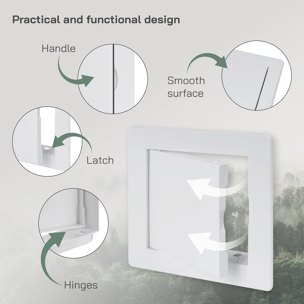 4 x 4 Access Panel - Easy Doors ABS Plastic for Drywall Wall and Ceiling Electr