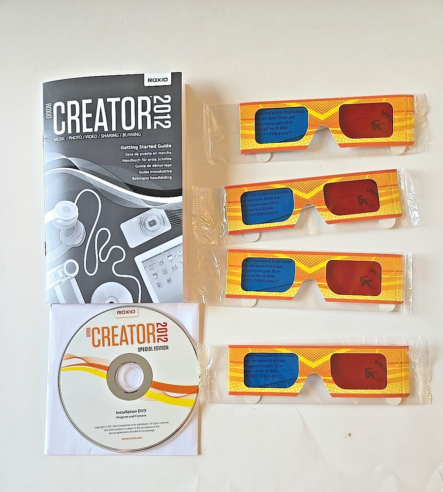 Roxio Creator 2012 Special Edition Retail Box CD Accessories