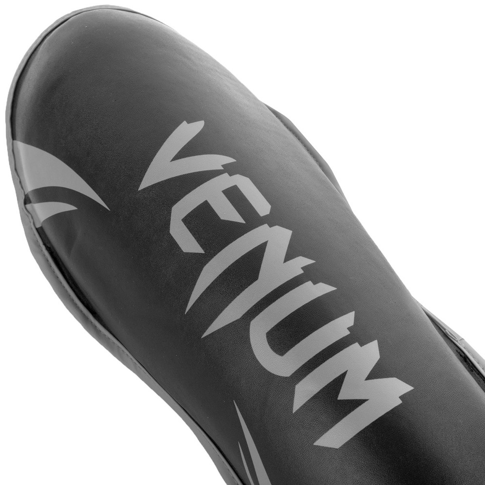 Venum Challenger Hook and Loop Shin Guards - Black/Gray