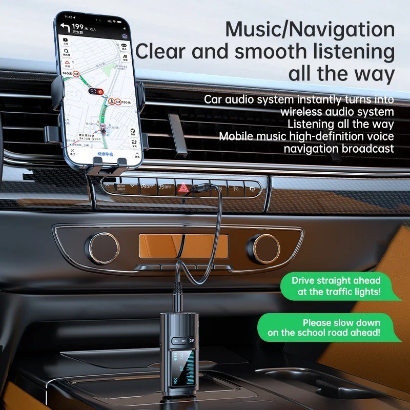 Bluetooth 5.4 Audio Receiver Transmitter AUX USB Audio adapter LED Dispaly TF