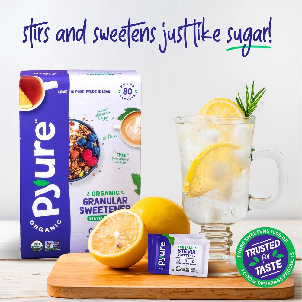 Organic Stevia Packets | Zero Calorie Sweetener for Coffee Baking | 1000 Count